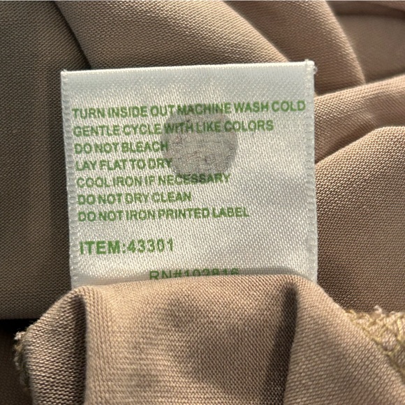 Garnet Hill Taupe V Neckline 3/4 Dolman Sleeve Top Size Large Euc - Picture 7 of 9